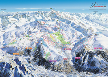 Plan des pistes station Alpe d'Huez