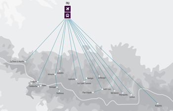 Stations ski Pyrénées desservies aéroport Pau