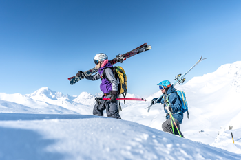 Skier entre la France et L'Italie Domaine Franco-Italien La Rosière